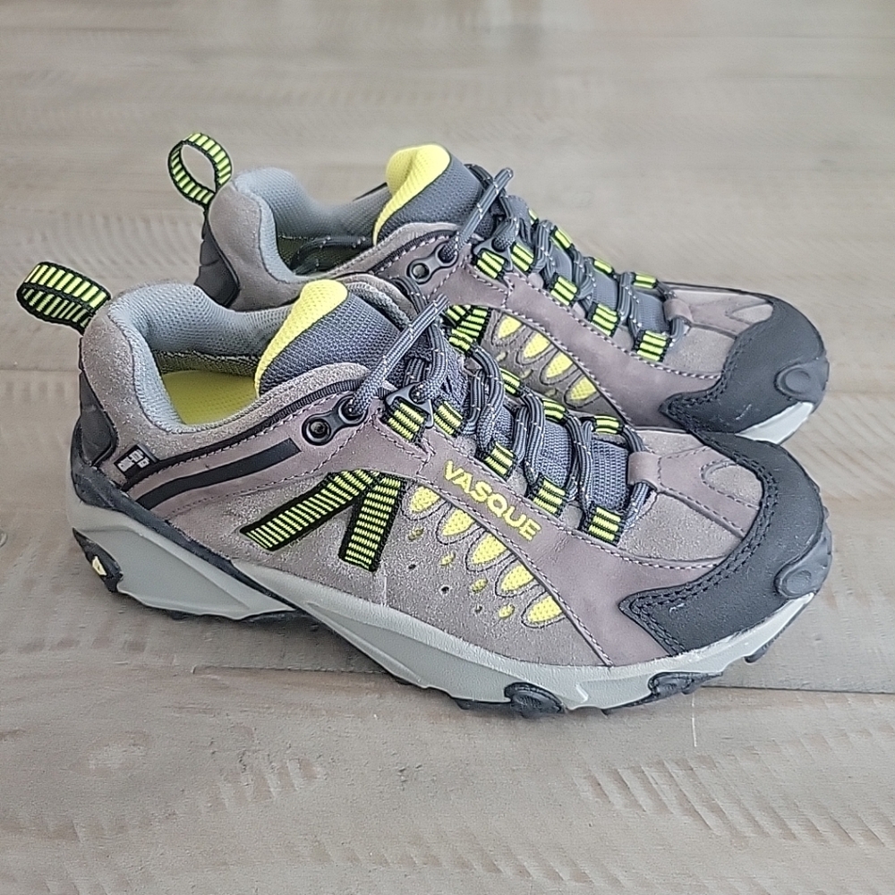 Vasque Kids Hiking Shoes - Gray and Yellow